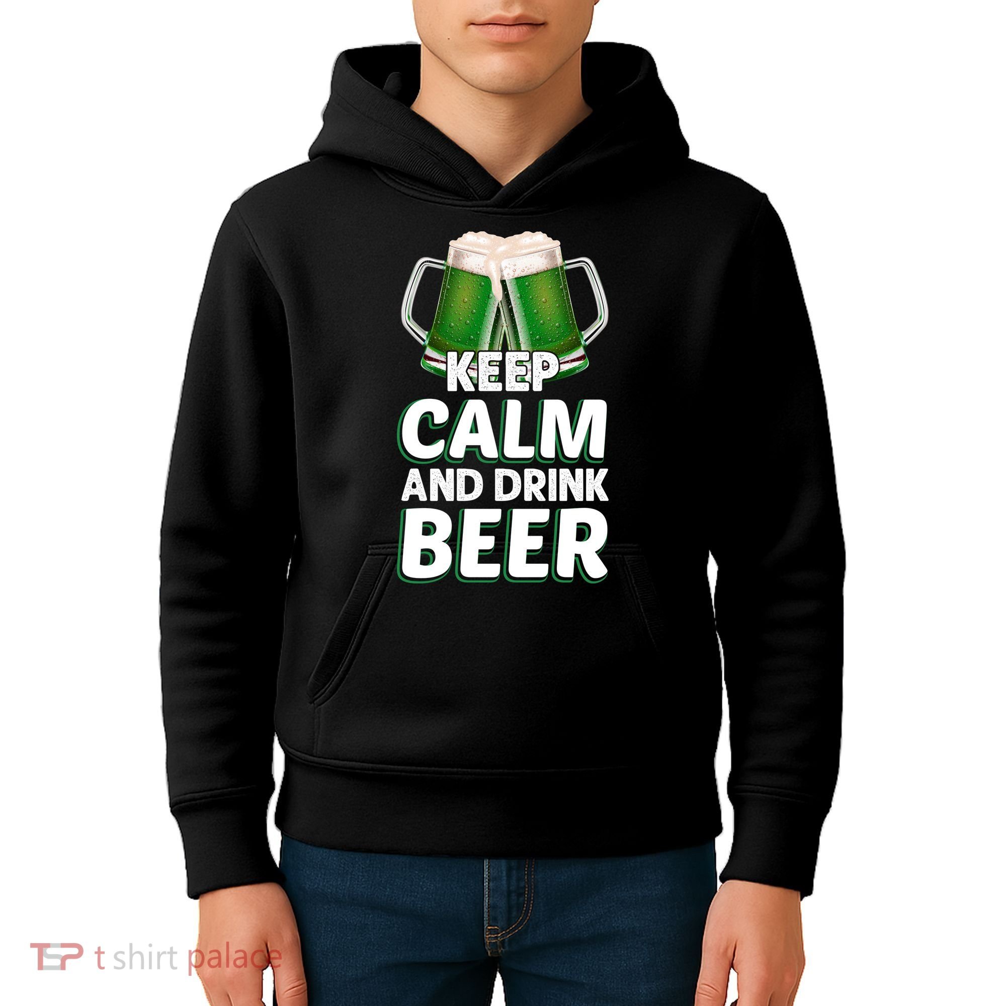 Keep Calm And Drink Beer Sat Patricks Day Kids Hoodie