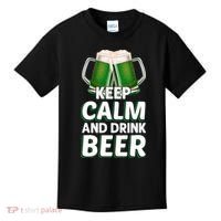 Keep Calm And Drink Beer Sat Patricks Day Kids T-Shirt thumb 0