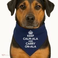 Keep Calm Ala And Carry On Ala USA-Made Doggie Bandana thumb 1