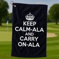 Keep Calm Ala And Carry On Ala Golf Towel thumb 1