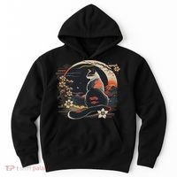 Kawaii Cat Anime Japanese Retro Women Funny Cat Hoodie thumb 0