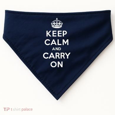 Keep Calm And Carry On USA-Made Doggie Bandana