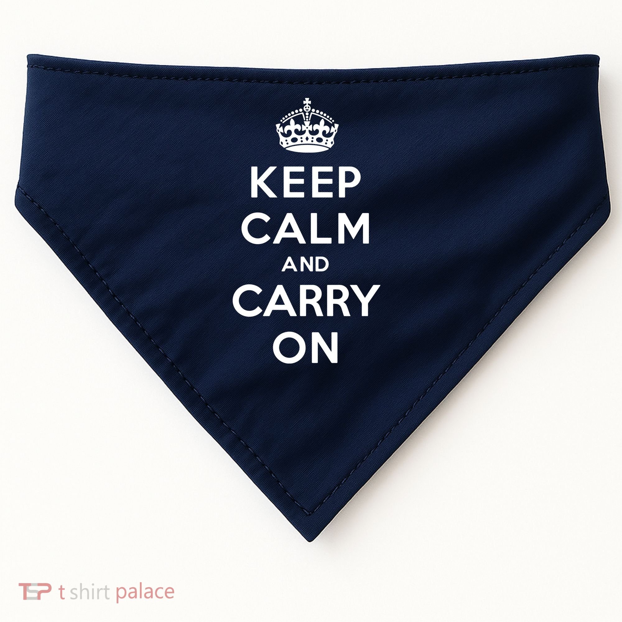 Keep Calm And Carry On USA-Made Doggie Bandana
