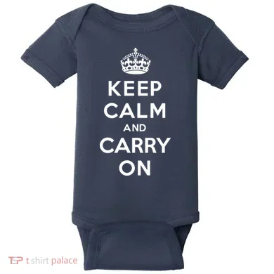 Keep Calm And Carry On Baby Bodysuit