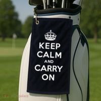Keep Calm And Carry On Golf Towel thumb 2