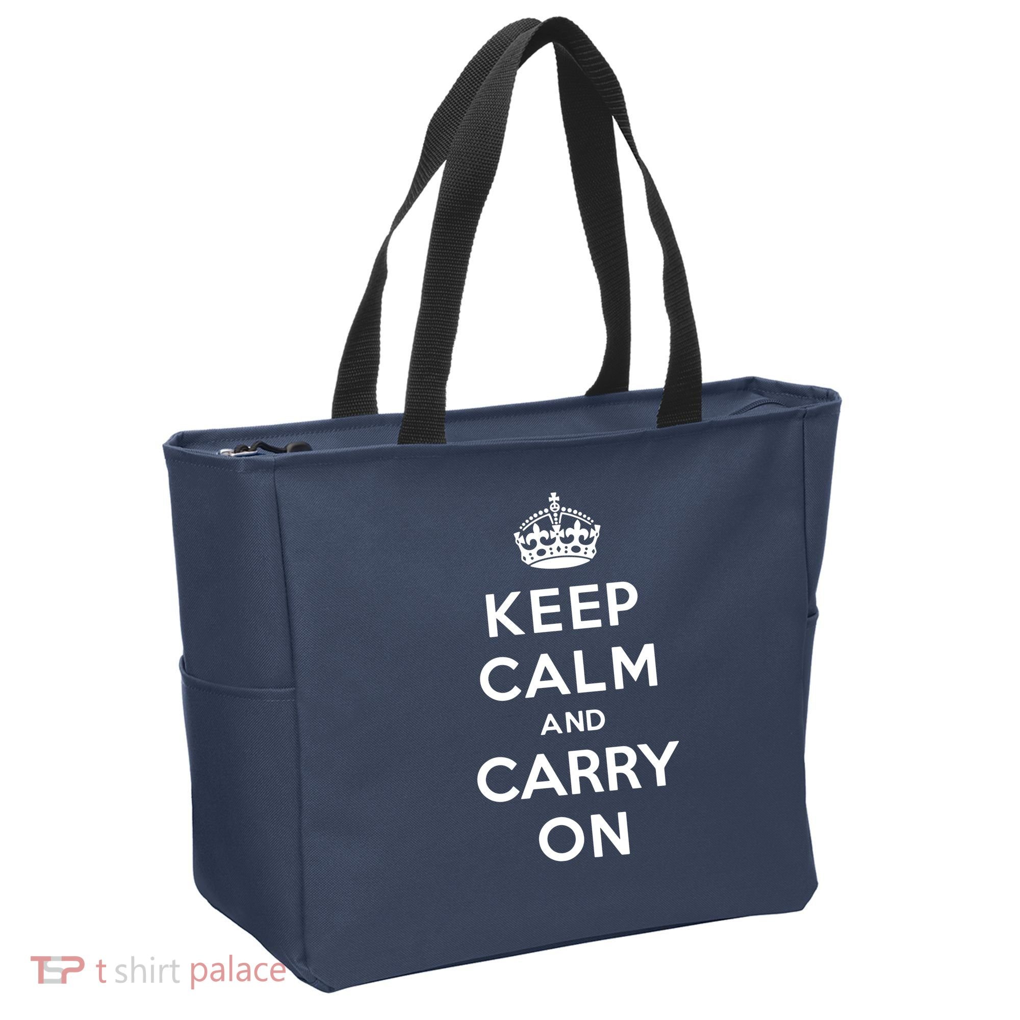 Keep Calm And Carry On Tote Bag