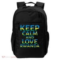 Keep Calm And Love Rwanda Backpack thumb 0