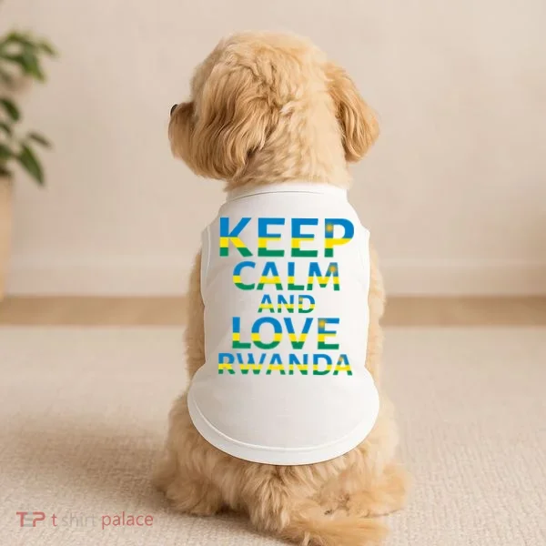 Keep Calm And Love Rwanda Doggie Tank