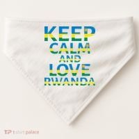 Keep Calm And Love Rwanda USA-Made Doggie Bandana thumb 0