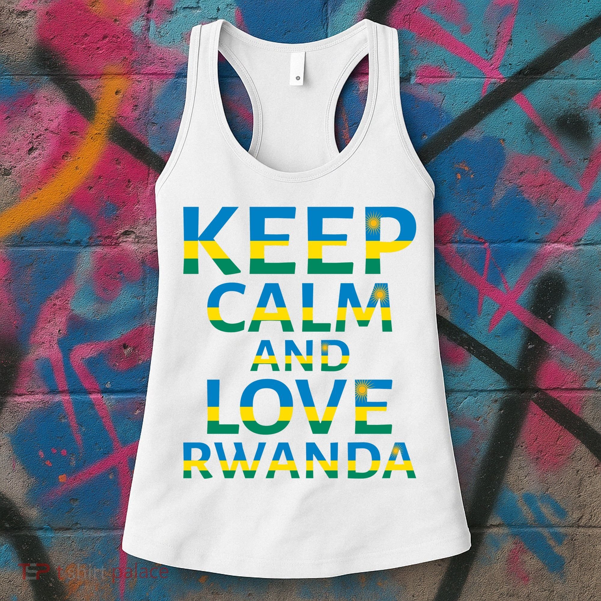 Keep Calm And Love Rwanda Women's Tank Top