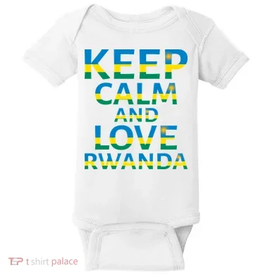 Keep Calm And Love Rwanda Baby Bodysuit