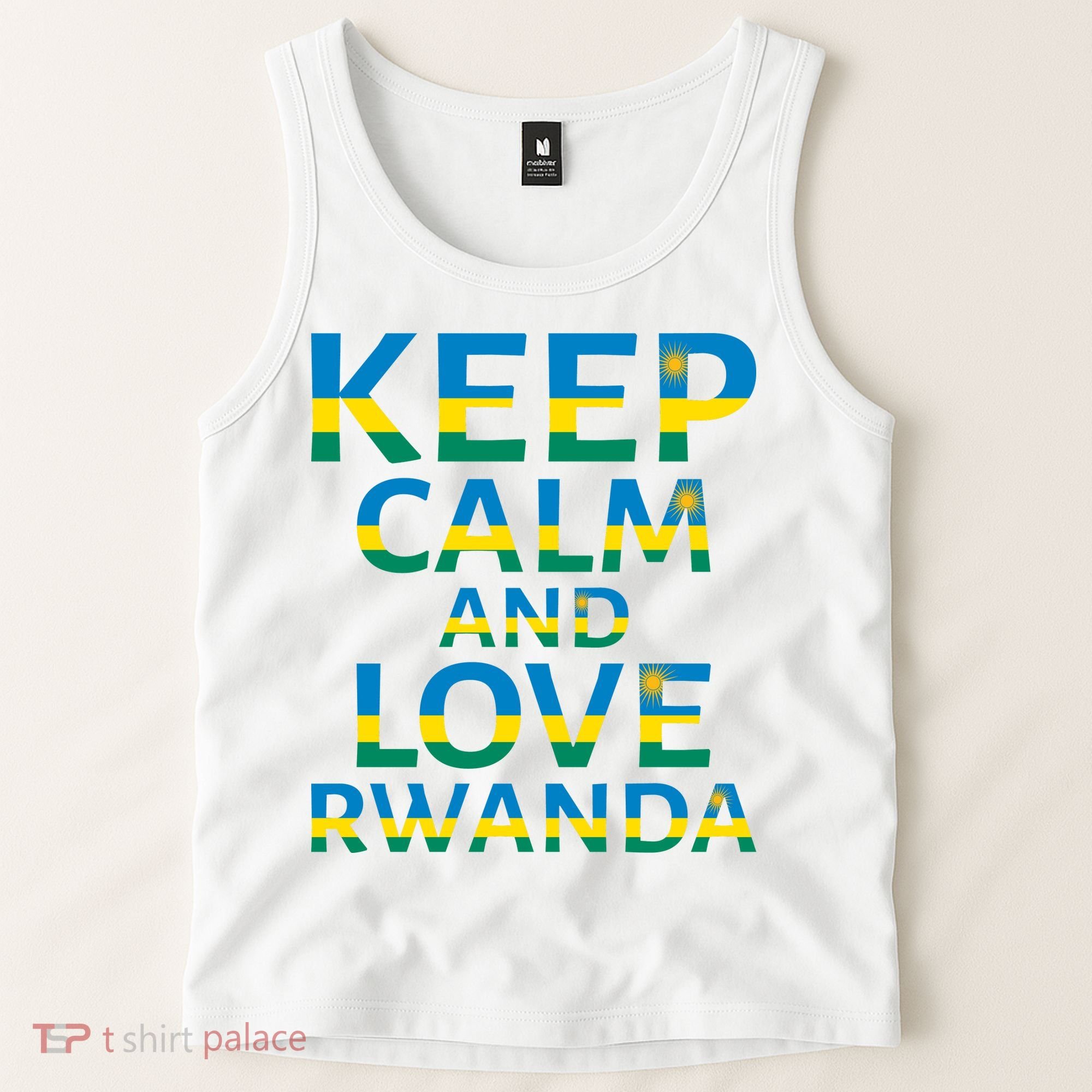 Keep Calm And Love Rwanda Tank Top
