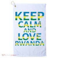 Keep Calm And Love Rwanda Golf Towel thumb 0