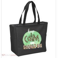 Keep Calm And Gobble On Fall Holiday Tote Bag thumb 2