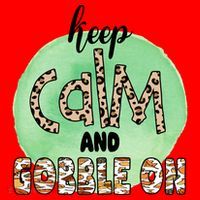 Keep Calm And Gobble On Fall Holiday Santa Hat thumb 1