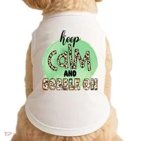 Keep Calm And Gobble On Fall Holiday Doggie Tank thumb 0