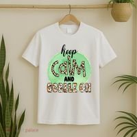 Keep Calm And Gobble On Fall Holiday T-Shirt thumb 2