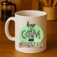 Keep Calm And Gobble On Fall Holiday Coffee Mug thumb 4