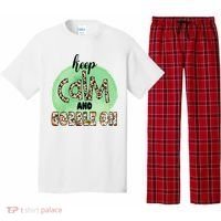 Keep Calm And Gobble On Fall Holiday Pajama Set thumb 0