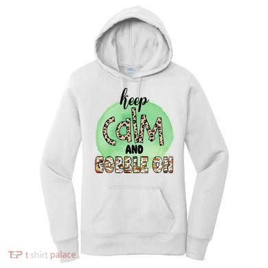 Keep Calm And Gobble On Fall Holiday Women's Hoodie