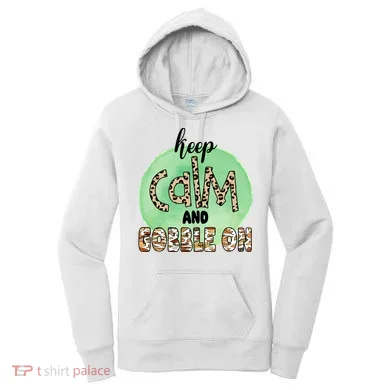 Keep Calm And Gobble On Fall Holiday Women's Hoodie