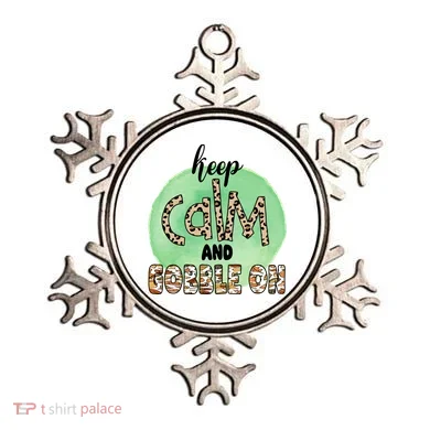 Keep Calm And Gobble On Fall Holiday Ornament