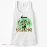 Keep Calm And Gobble On Fall Holiday Women's Tank Top thumb 0