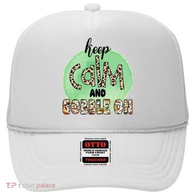 Keep Calm And Gobble On Fall Holiday Hat
