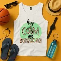 Keep Calm And Gobble On Fall Holiday Tank Top thumb 4