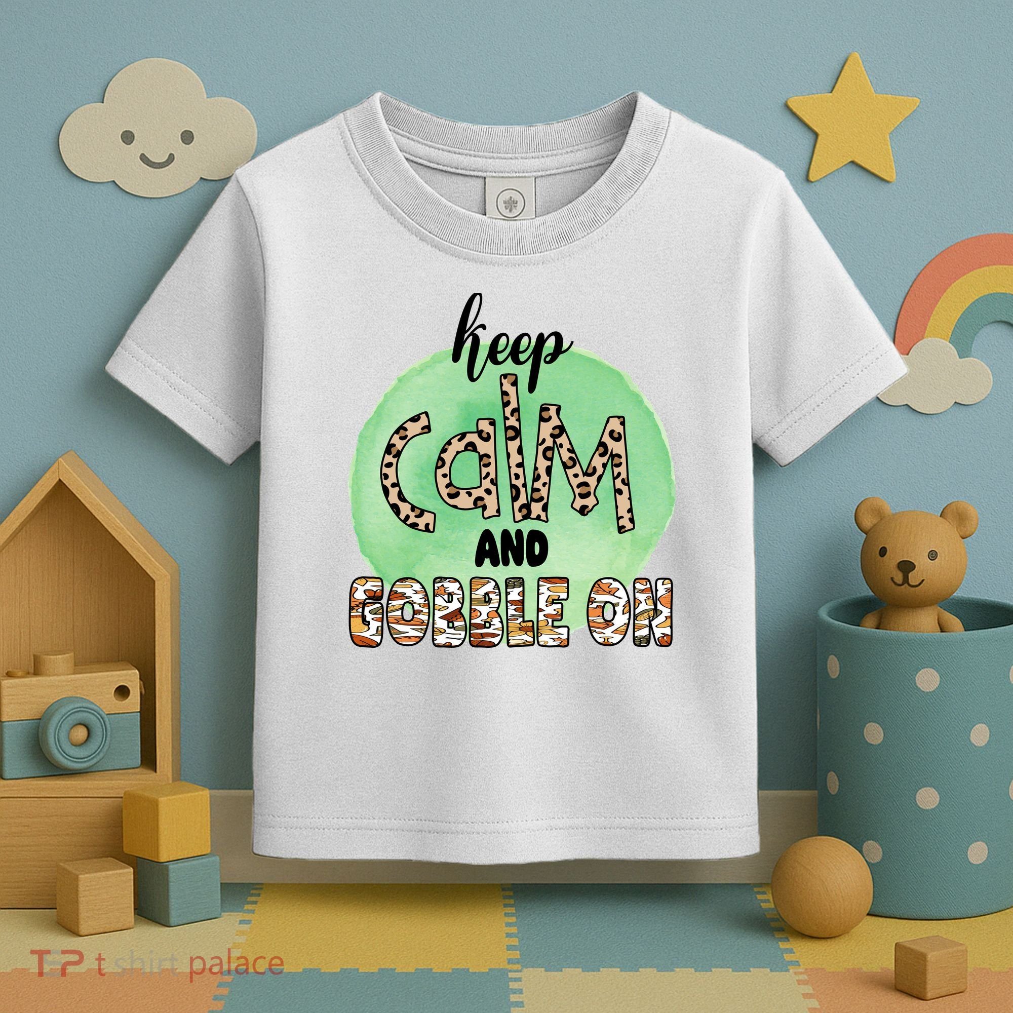 Keep Calm And Gobble On Fall Holiday Toddler T-Shirt