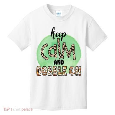 Keep Calm And Gobble On Fall Holiday Kids T-Shirt