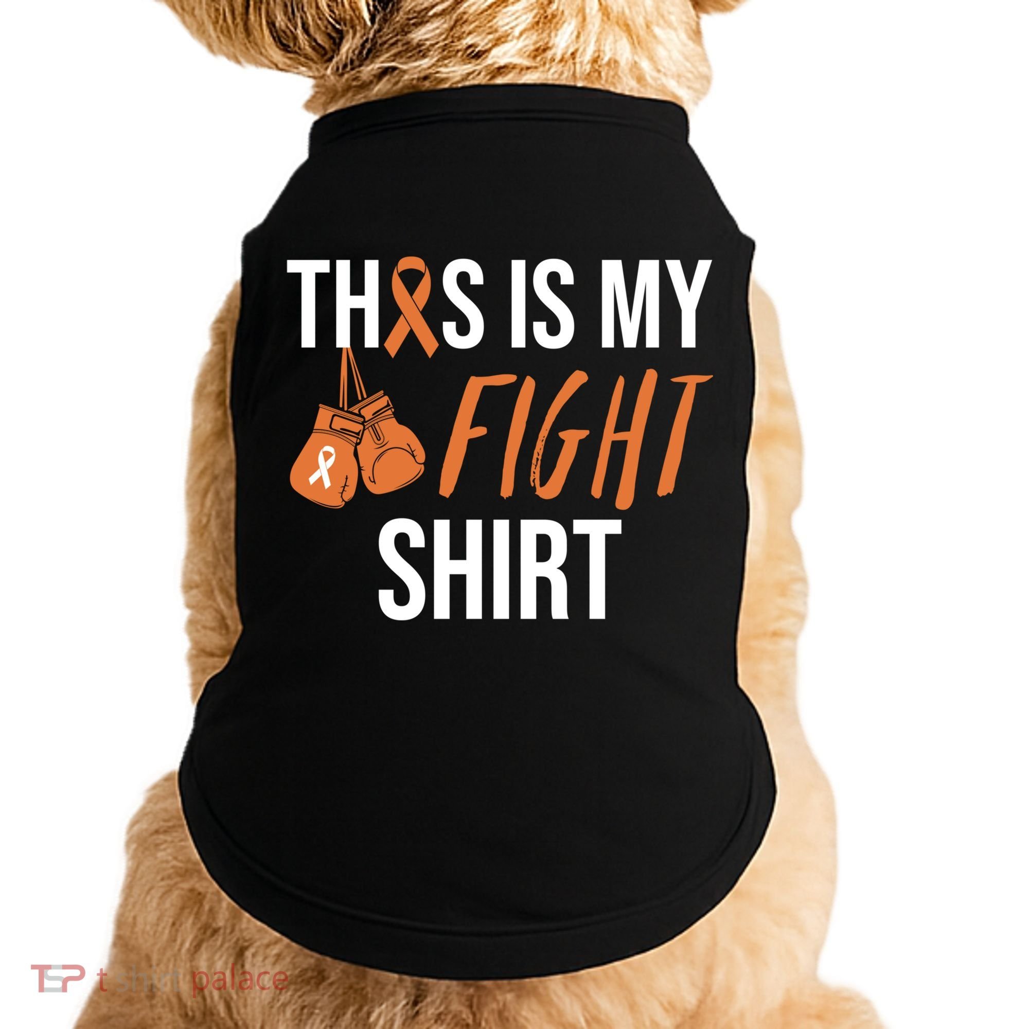 Kidney Cancer Awareness Orange Ribbon Gift Doggie Tank