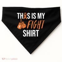 Kidney Cancer Awareness Orange Ribbon Gift USA-Made Doggie Bandana thumb 0