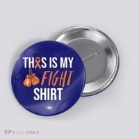 Kidney Cancer Awareness Orange Ribbon Gift Button thumb 0