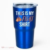 Kidney Cancer Awareness Orange Ribbon Gift Tumbler thumb 0