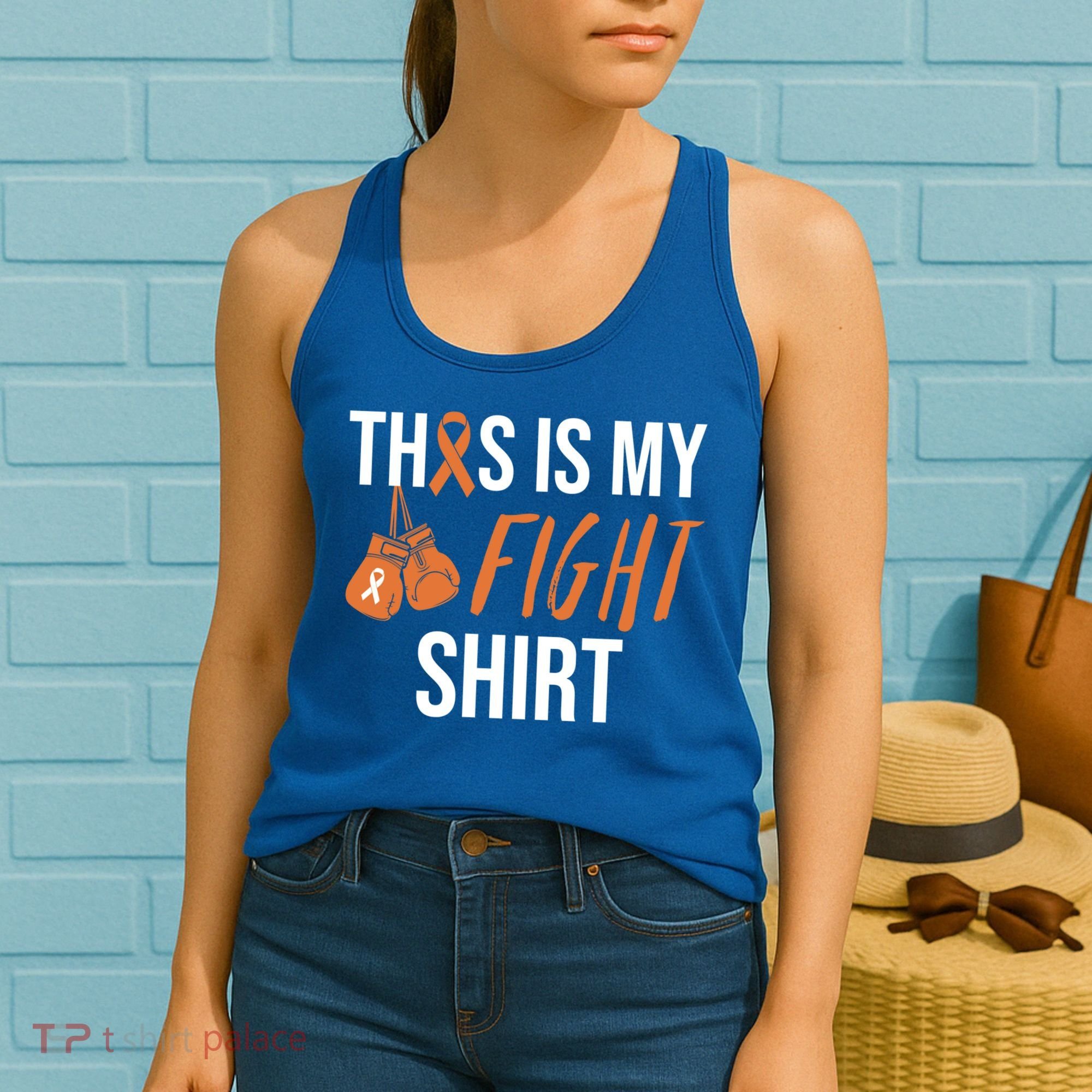 Kidney Cancer Awareness Orange Ribbon Gift Women's Tank Top