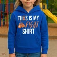 Kidney Cancer Awareness Orange Ribbon Gift Kids Hoodie thumb 3