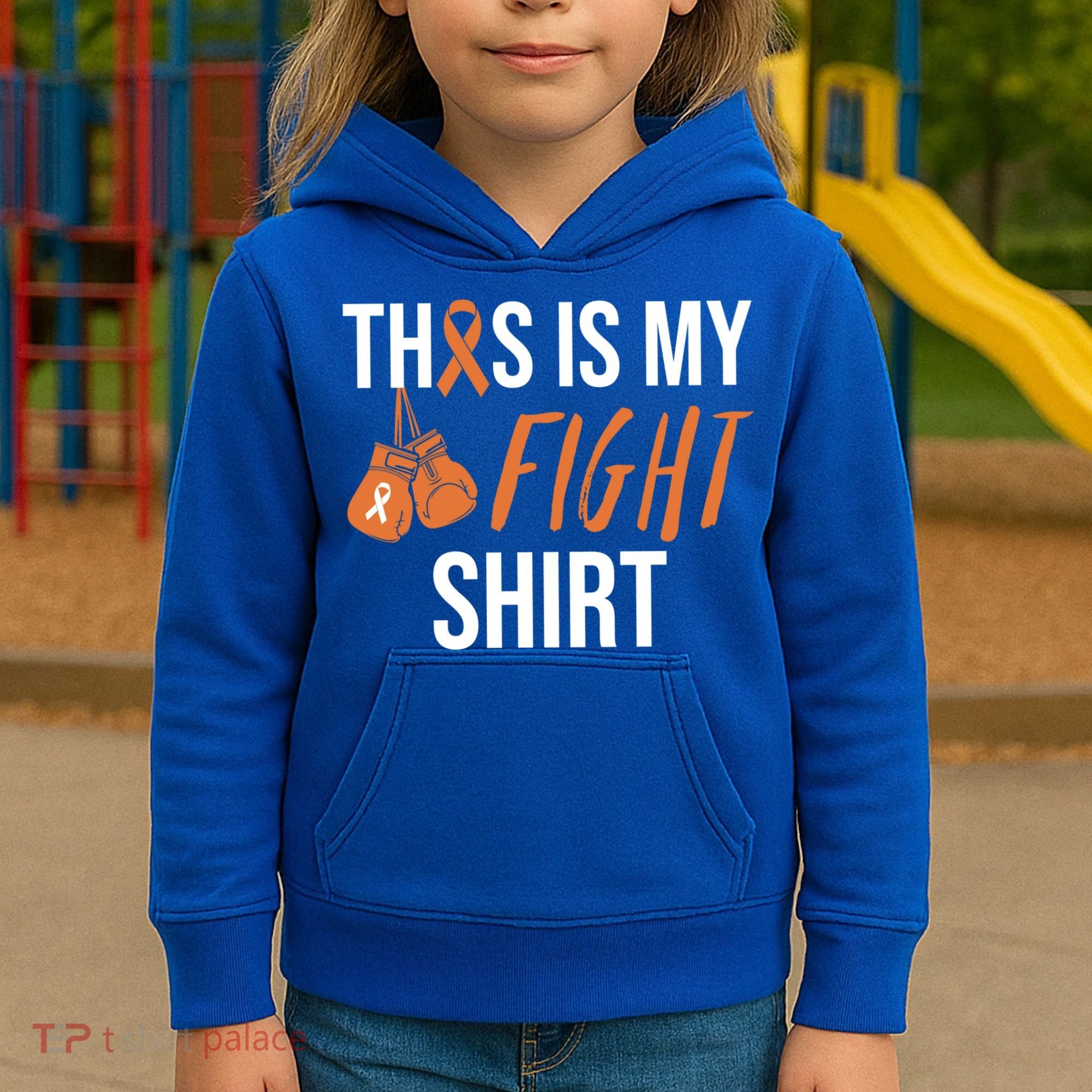Kidney Cancer Awareness Orange Ribbon Gift Kids Hoodie
