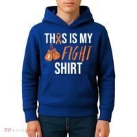 Kidney Cancer Awareness Orange Ribbon Gift Kids Hoodie thumb 4