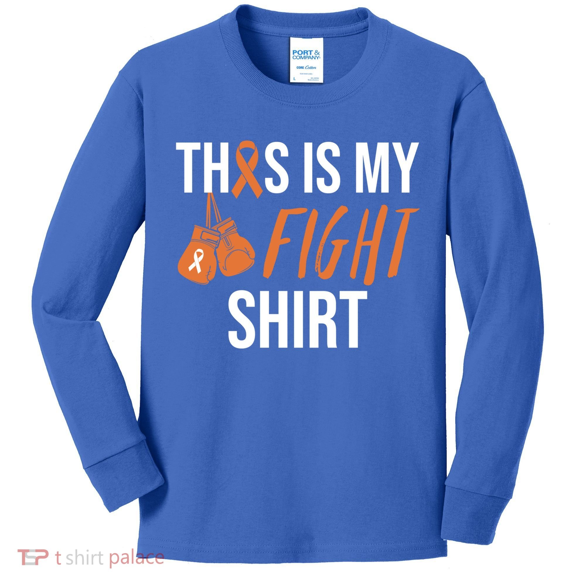 Kidney Cancer Awareness Orange Ribbon Gift Kids Long Sleeve Shirt