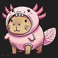 Kawaii Capybara Axolotl Women's Sweatshirt thumb 2