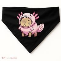 Kawaii Capybara Axolotl USA-Made Doggie Bandana thumb 0