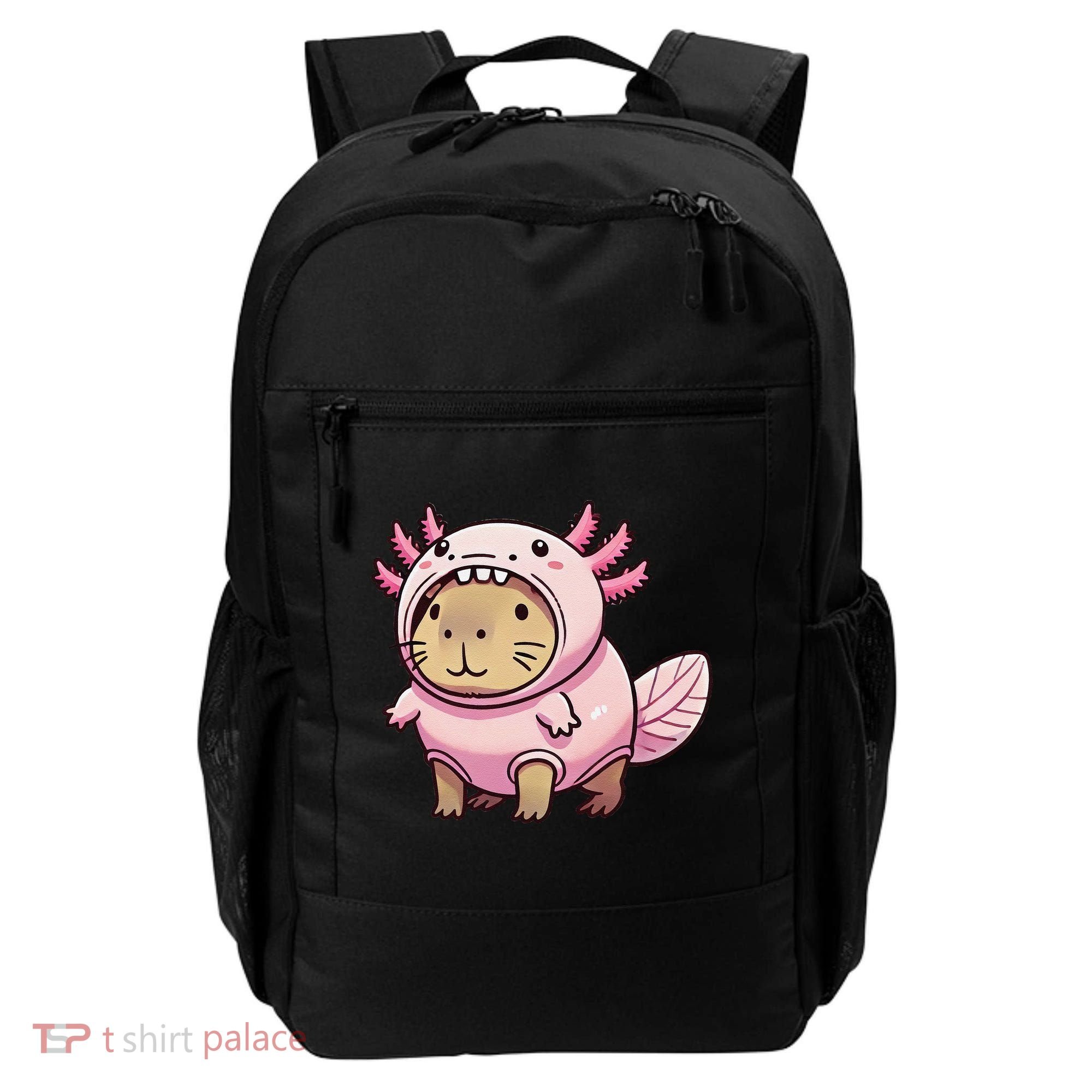 Kawaii Capybara Axolotl Backpack