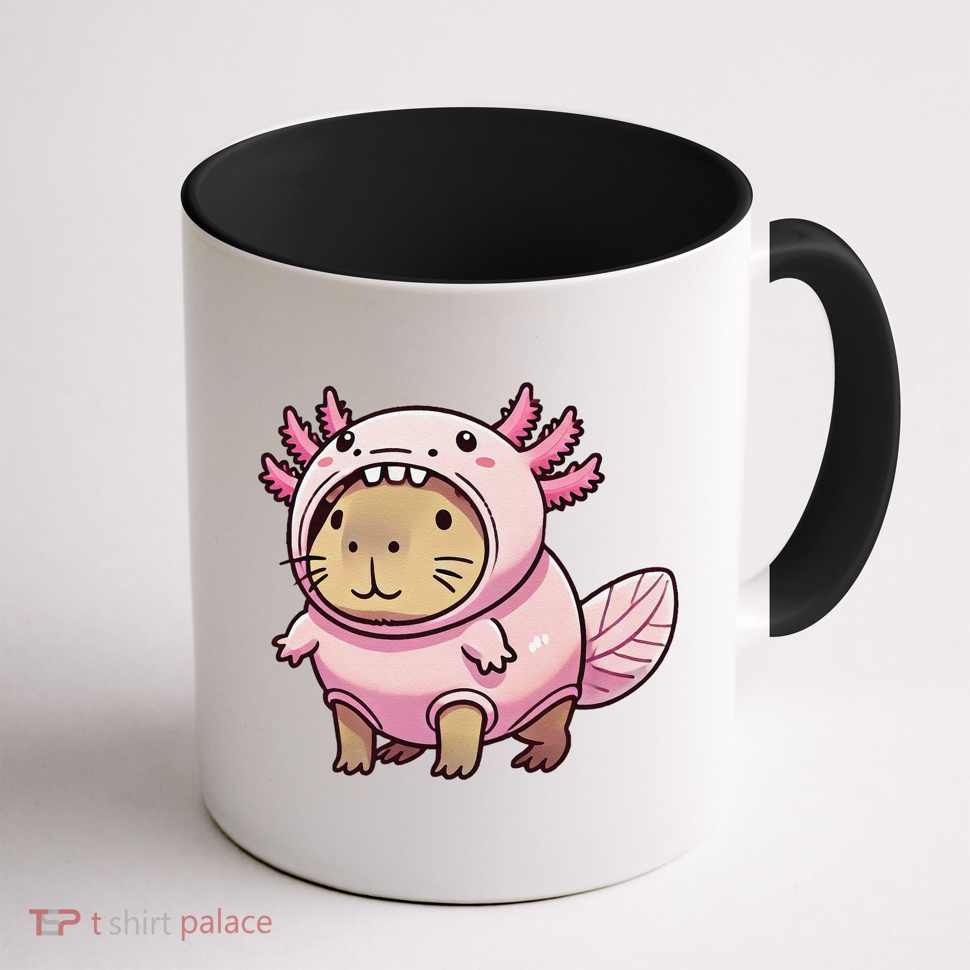 Kawaii Capybara Axolotl Coffee Mug