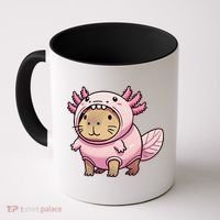 Kawaii Capybara Axolotl Coffee Mug thumb 0