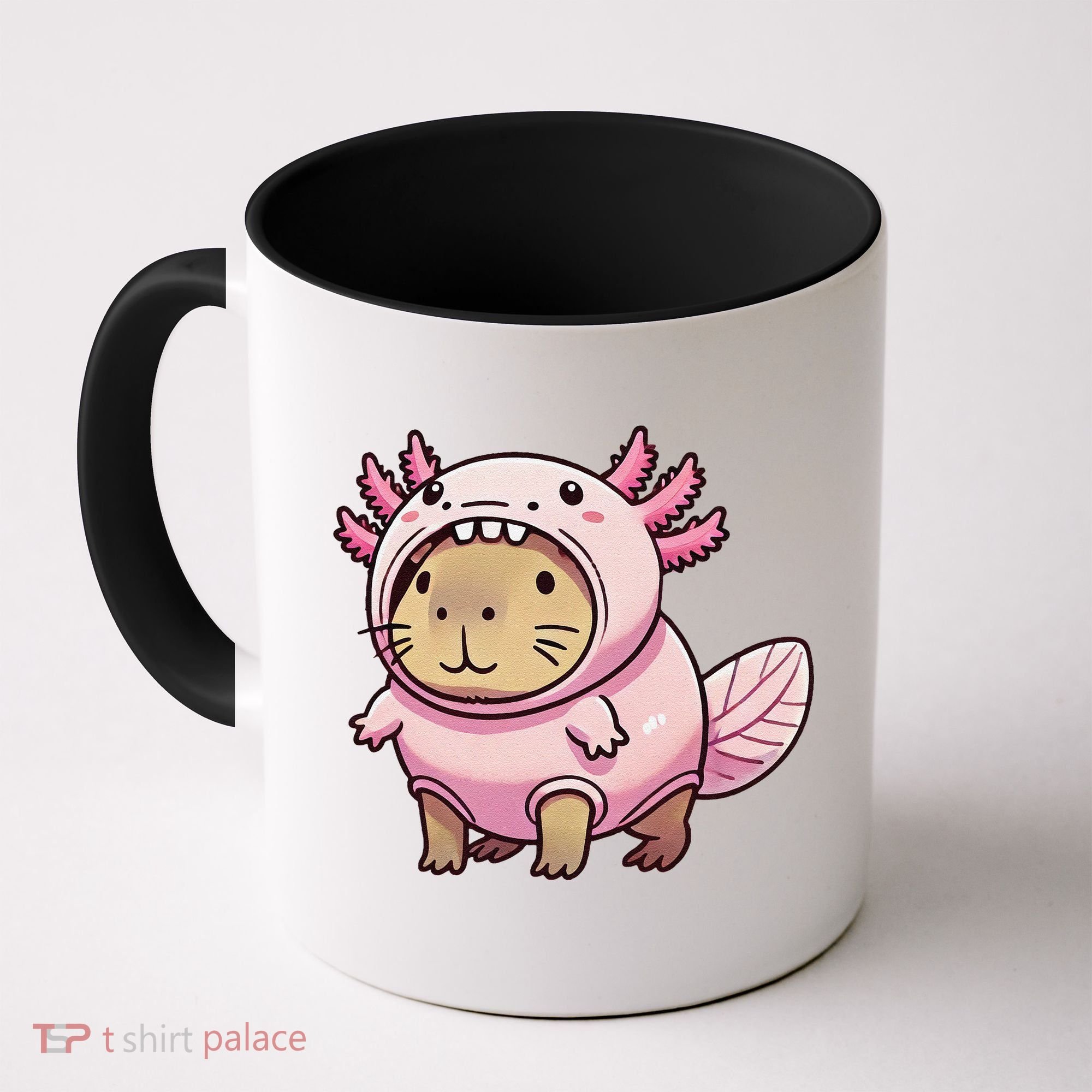 Kawaii Capybara Axolotl Coffee Mug