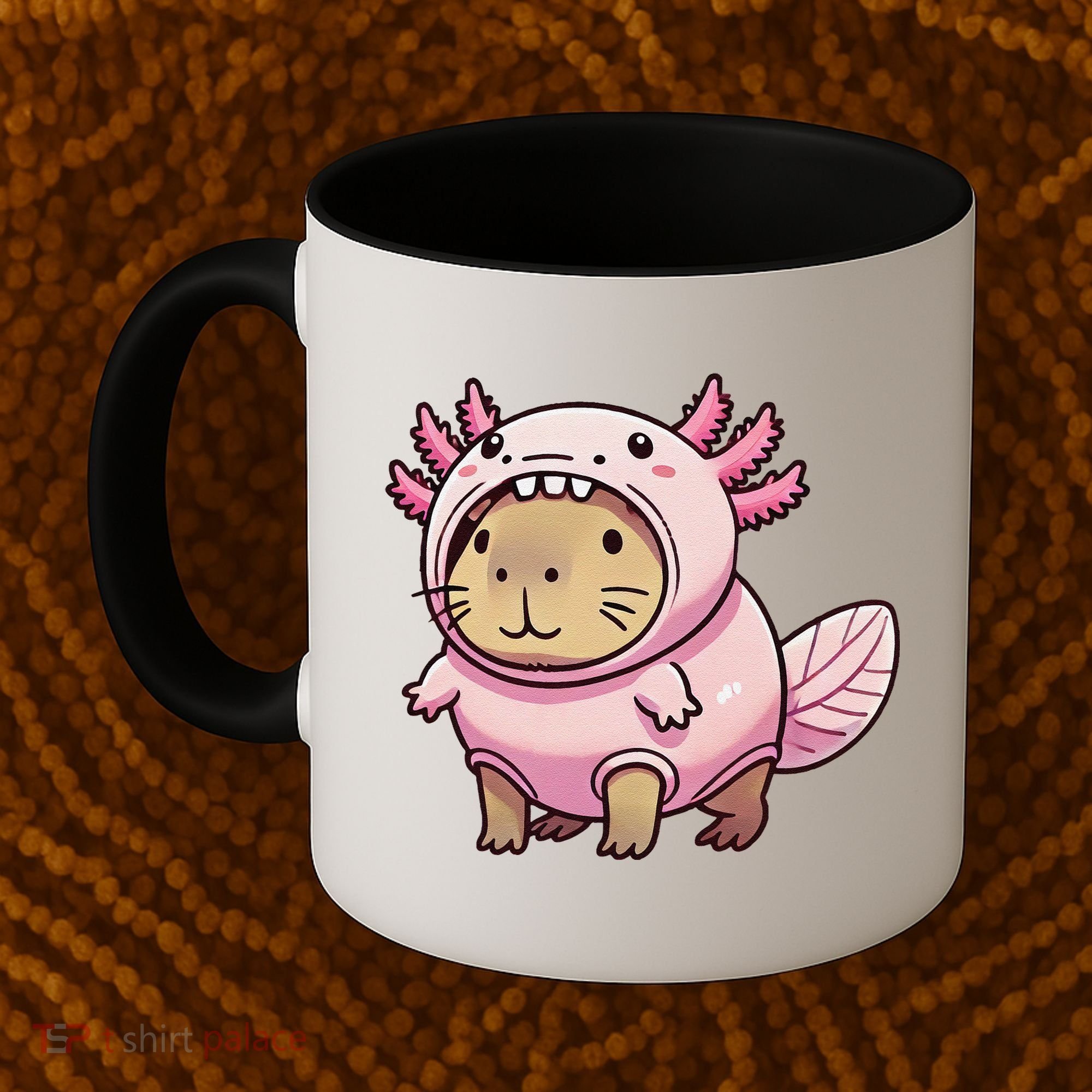 Kawaii Capybara Axolotl Coffee Mug