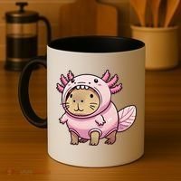 Kawaii Capybara Axolotl Coffee Mug thumb 4