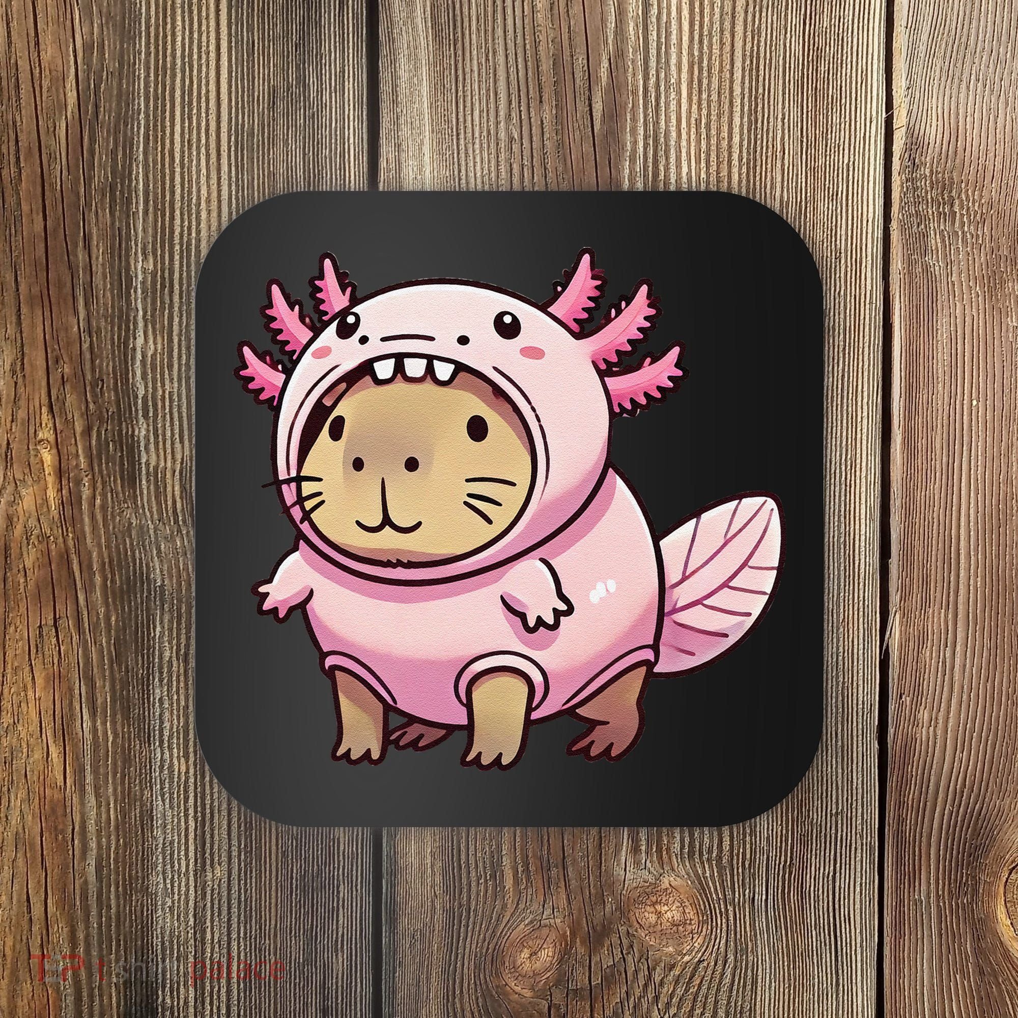 Kawaii Capybara Axolotl Coaster