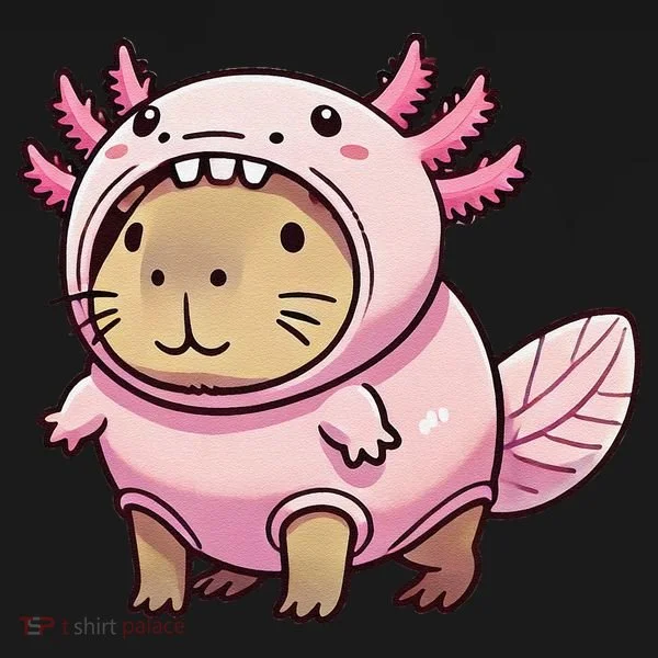 Kawaii Capybara Axolotl Women's Hoodie